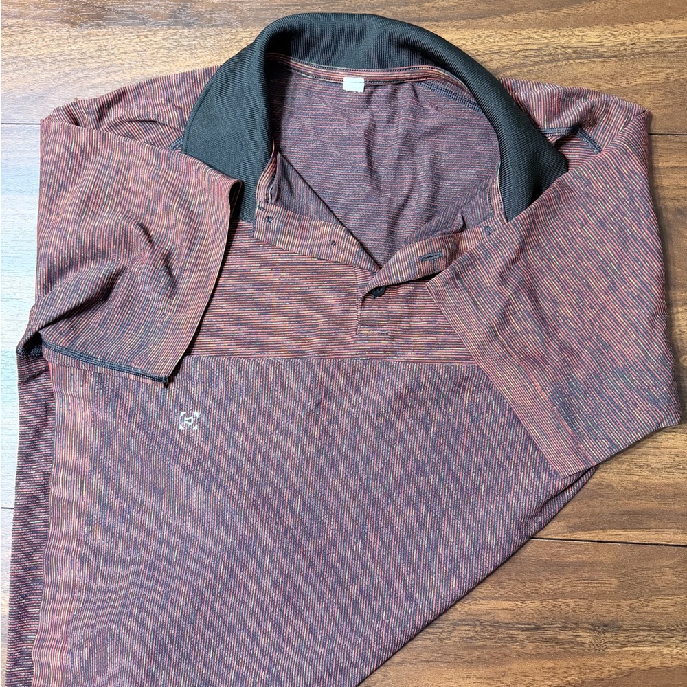Lululemon Metal Vent Breathe Polo Men's Medium Red
